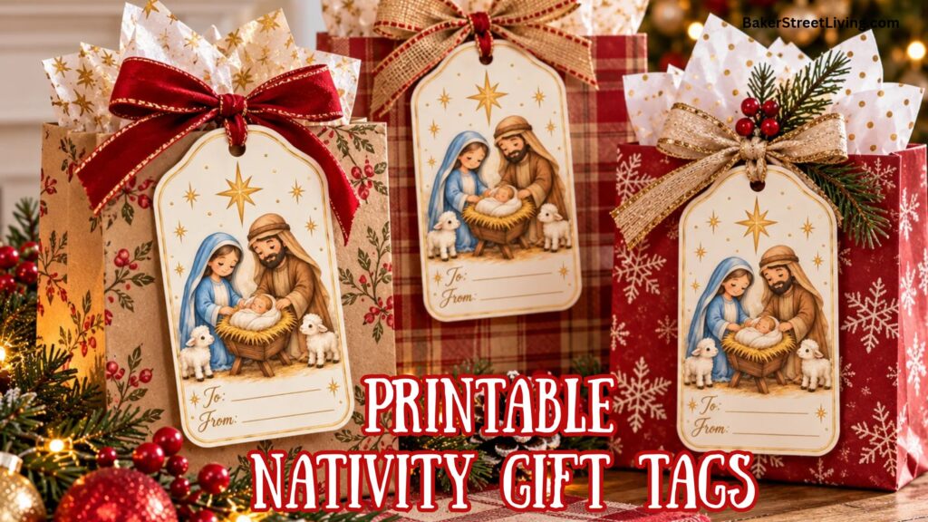 Free Printable Nativity Gift Tags for Christmas